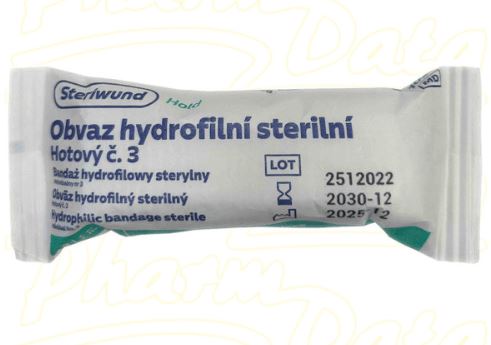 Obvaz hydrofilní sterilní hotový č.3 Steriwund