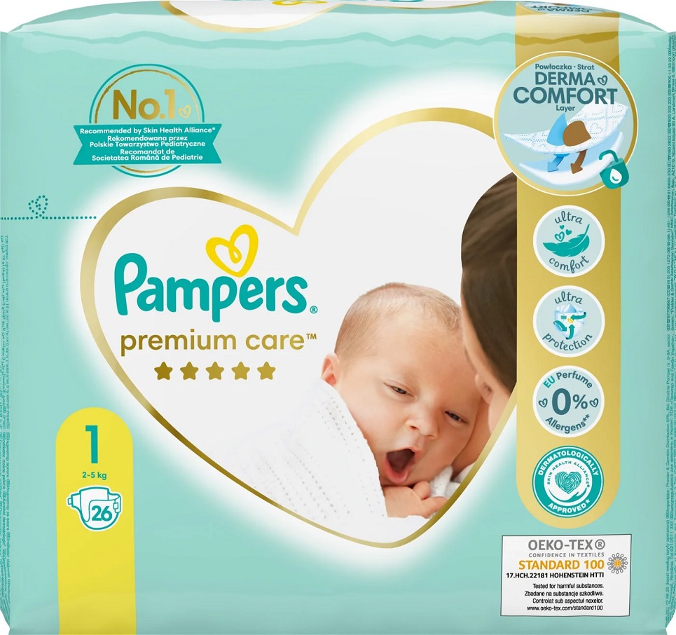 Pampers Premium Care velikost 1 newborn 26ks