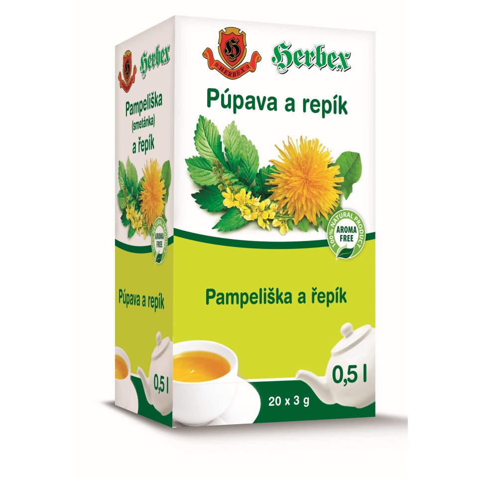 Herbex Pampeliška a řepík 20x3g sáčků