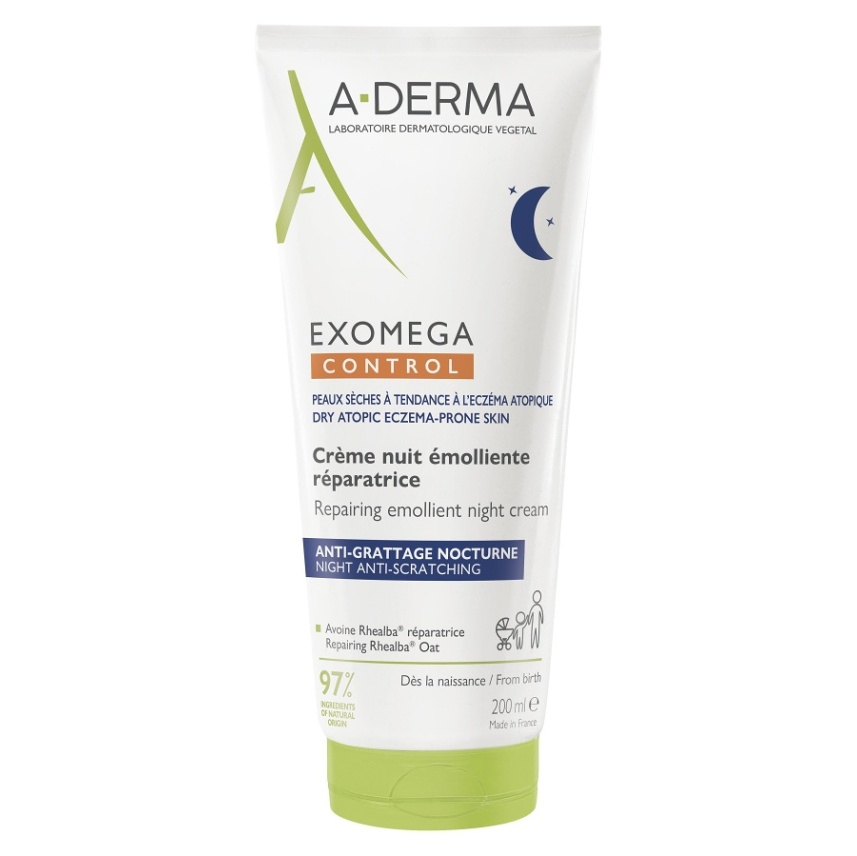 A-derma Exomega Control emolienční noční krém 200ml