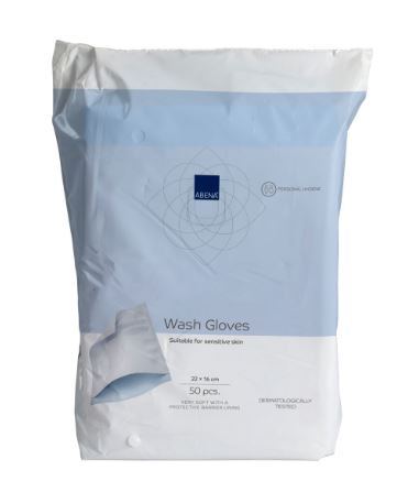Abena Mycí žínka Airlaid s ochrannou PE fólií 16x22cm jednorázová 50ks