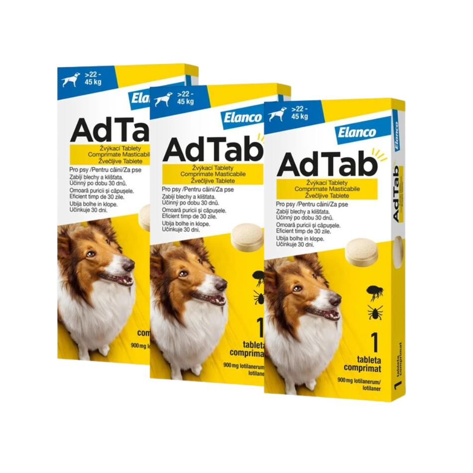 Adtab pro psy (22-45kg) 900mg 3 žvýkací tablety