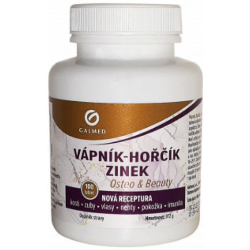 Galmed Vápník, hořčík, zinek osteo&beauty 100 tablet