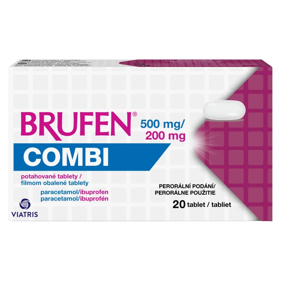 Brufen Combi 500mg/200mg 20 potahovaných tablet