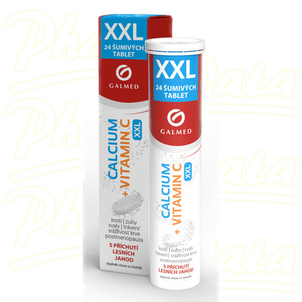 Calcium+Vitamin C XXL 24 šumivých tablet Galmed