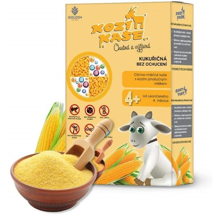 Kozí kaše kukuřičná bez ochucení 4m+ 200g