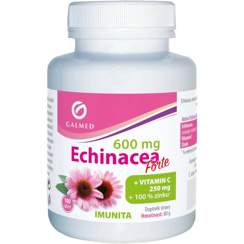Galmed Echinacea forte 600mg + vitamín C + zinek 100 tablet