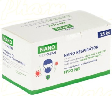 Nano Med Clean nano respirátor FFP2 25ks