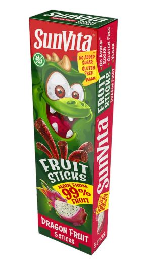 SunVita Fruit Sticks ovocné tyčinky dračí ovoce 5x20g