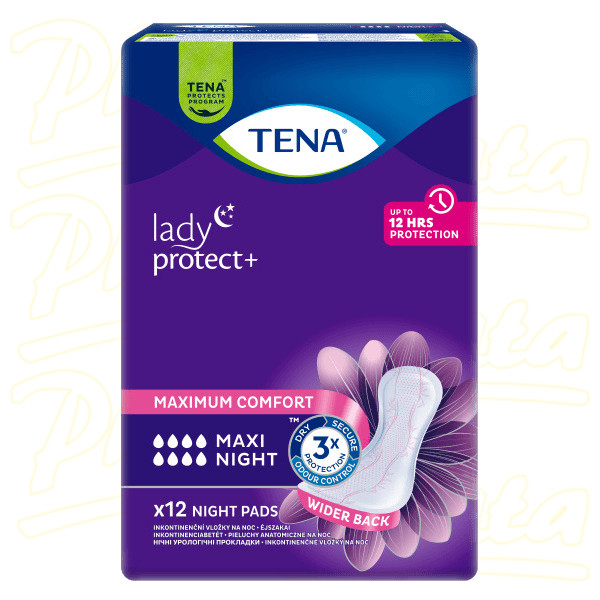 Tena Lady Protect+ Maxi Night inkontinenční vložky 12ks 760985