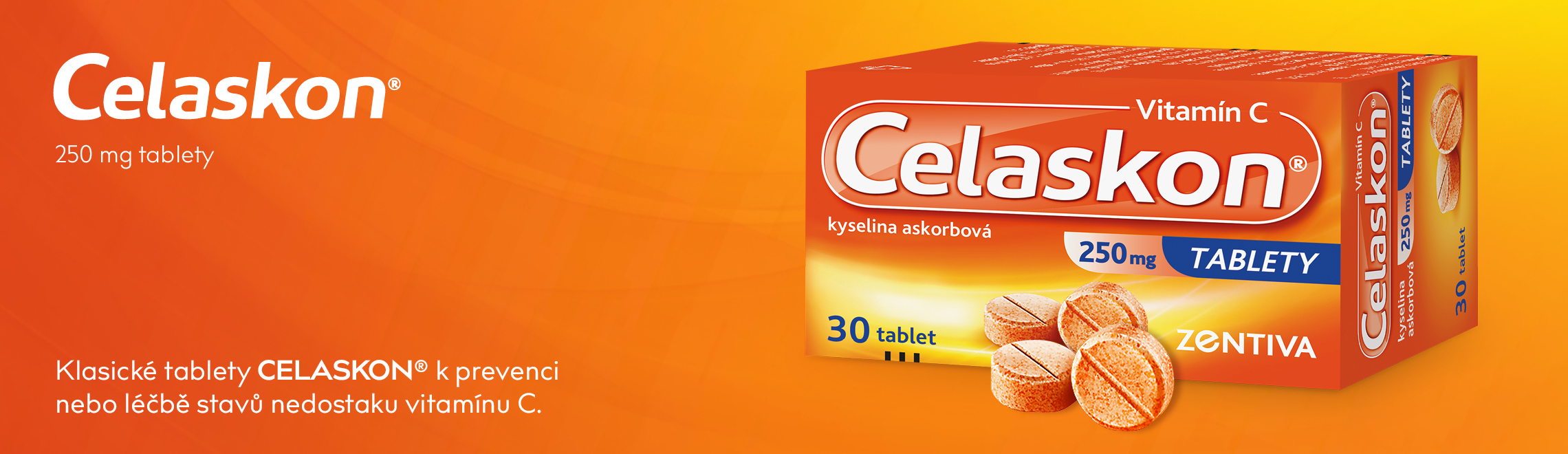 Celaskon 250 mg tablety s vitamínem C pro prevenci nebo léčbu nedostatku vitamínu C
