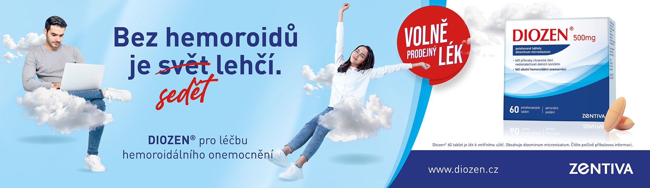 Diozen 500 mg tablety pro léčbu hemoroidů a úlevu od bolesti