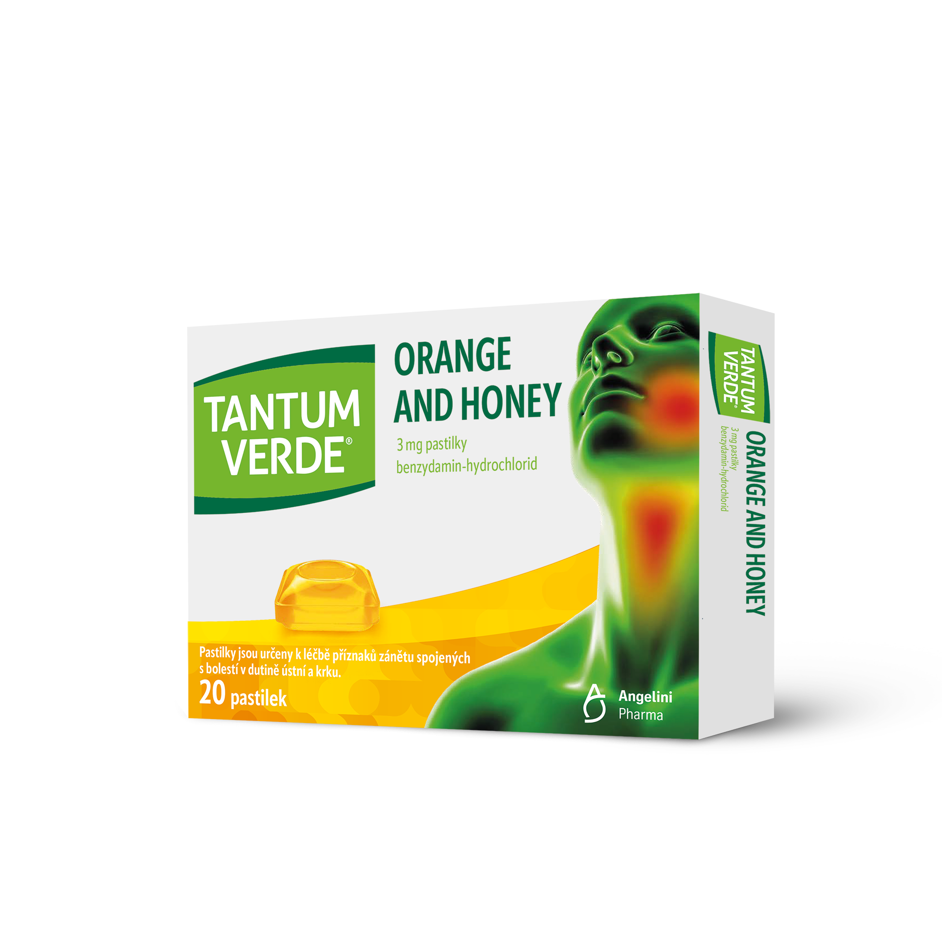 Tantum Verde Orange And Honey 3mg 20 pastilek