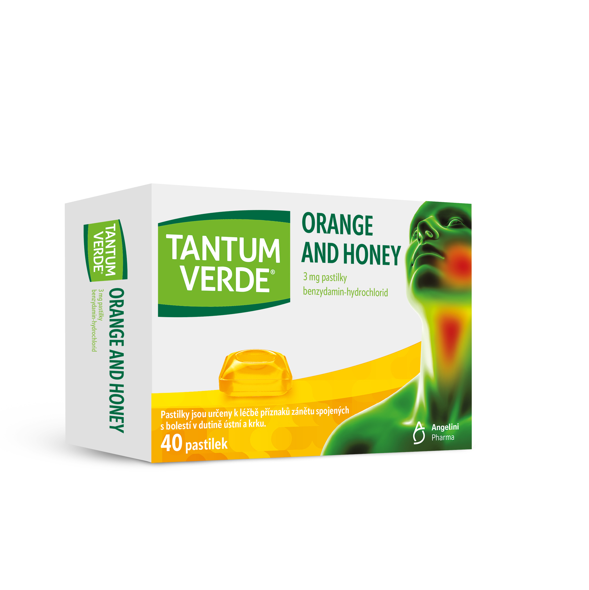 Tantum Verde Orange And Honey 3mg 40 pastilek